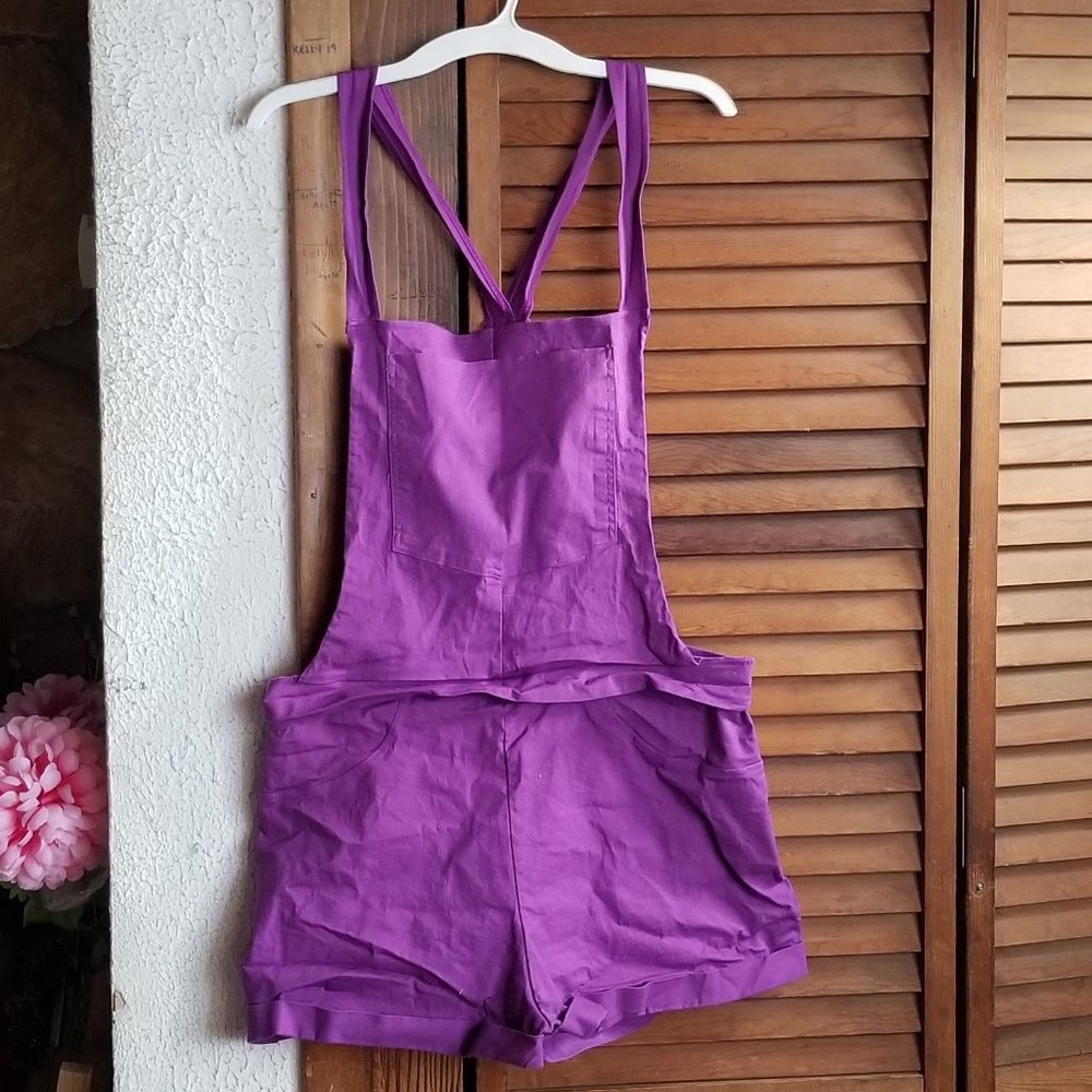 Weissman girls size XL purple shortalls